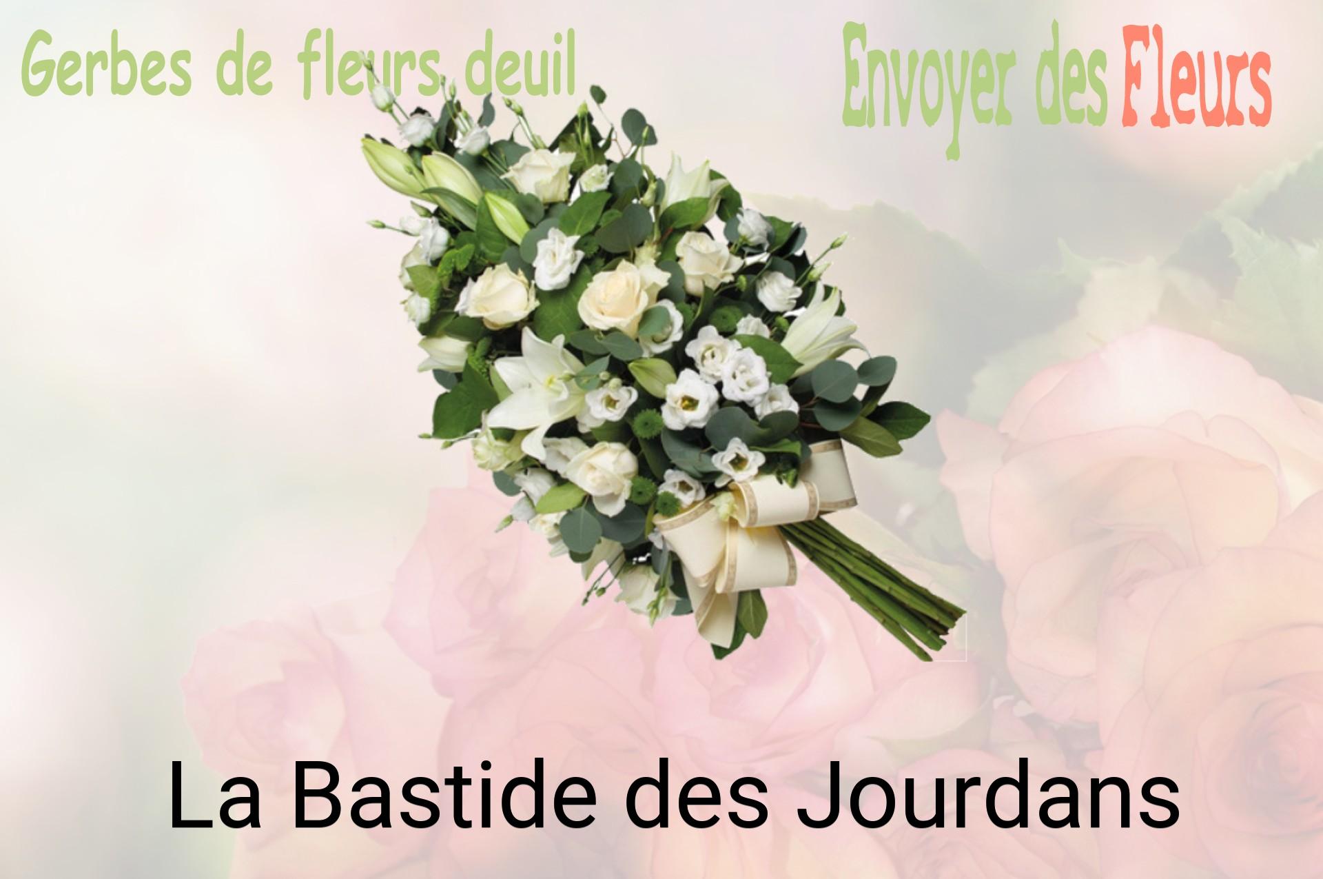 Gerbe de fleurs de deuil livrée à La Bastide-des-Jourdans
